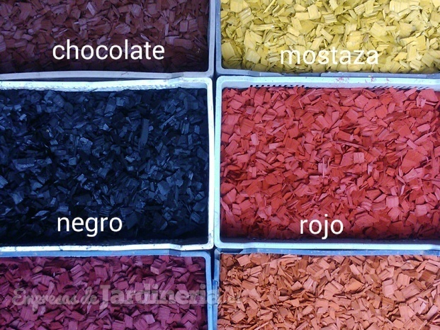 Mulch chips de colores